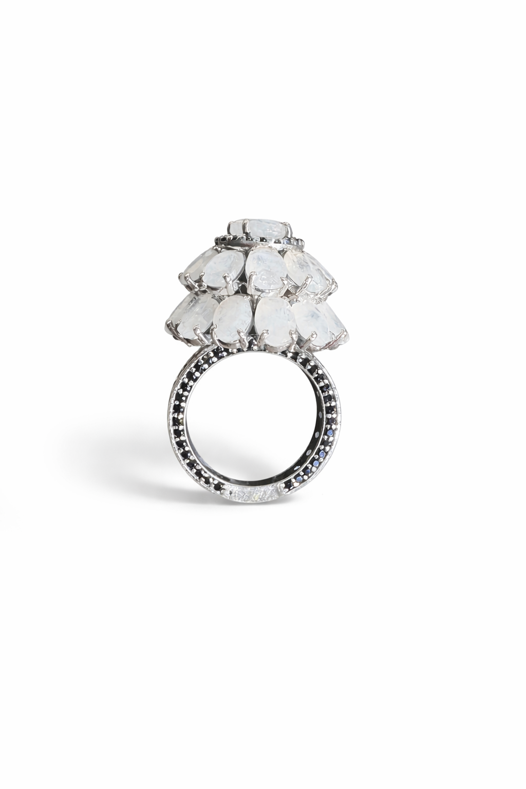 Heart Bead Necklace in Sterling Silver